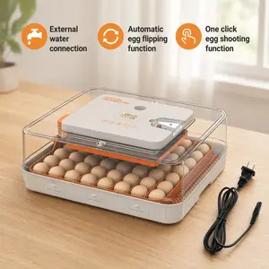 56 Egg Incubator for Hatching Eggs, Egg Incubators with Automatic Egg Turning, Temperature and Humidity Control, Egg Candler, Automatic Water Bottle Refill, Incubator for Chicken, Ducks, Goose