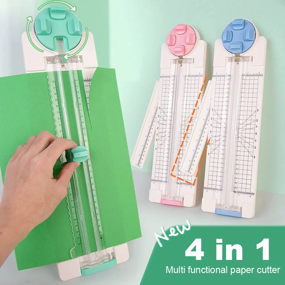 Portable Manual Paper Cutter, A3/A41 Count 4in1/6in1 Sliding Paper Cutter, Manual Operation Paper Cutter Cutting Supplies for Home Office, Office and School Use