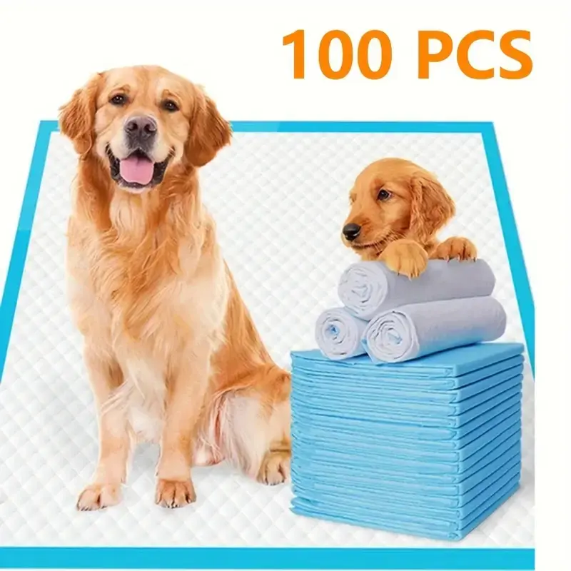 Disposable dog urine pads, available in packs of 20/40/50/100 pieces, highly absorbent and leak-proof dog potty training pads, suitable for dogs and puppies, pet supplies, puppy pads
