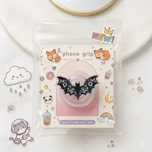 Floral Bat Phone Grip Holder Cute Goth Griptok Stand Aesthetic Gothic Whimsigoth Dark Cottagecore Phone Accessories Gift for Her Women Teen Girls