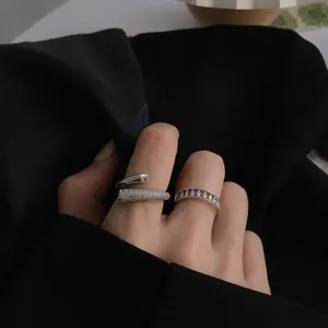 Index Finger Zirconia Open Ring - Durable and Elegant Design, Available in Multiple Colors