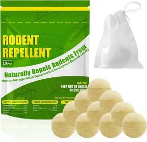 10 Pack Mice Repellent Natural Peppermint Oils Pest Repellent Rodent Repellent with Cotton & Corn Cob Ingredients Ready to Use