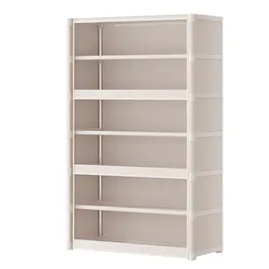 7 Tiers Storage Containers Bin with Lid Storage Organizer with Clear Flip Door Shoe Storage Shelf Cabinet for Bags Books Clothes