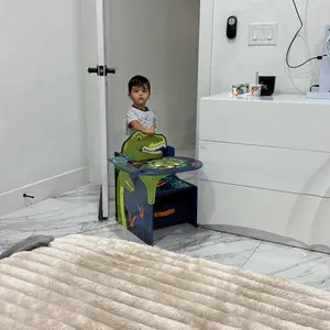 Certified Green Dinosaur Desk Chair with Storage Bin