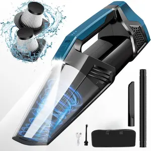 Cordless Car Vacuum Cleaner, Lightweight Handheld Vacuum with High Power Suction and LED Light, Portable Cleaning Tool Designed for Car Interior Home Office and Pet Hair Cleanup and Daily Maintenance Use