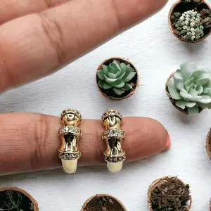 14k Gold Plated Bamboo Earrings - Elegant Design with Smooth Finish