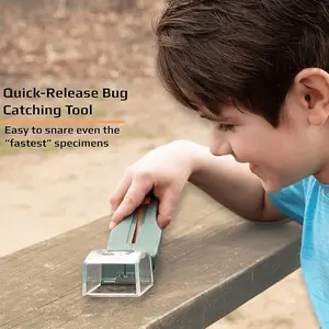 Bug Catcher Tool with Quick Release for Kids, 27cm No-Touch Insect Catch & Release, Portable Humane Bug Catcher with Clear Window, Safe for Kids & Adults Indoor Outdoor