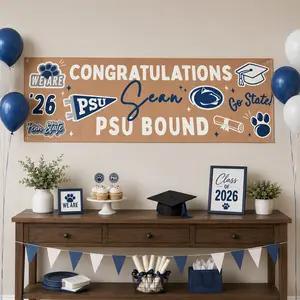 Custom Graduation Banner, Personalized Grad Party Banner, Party Backdrop Large Banner for Class, Graduation Tapestry Backdrop, Class of 2026 Photo Booth Backdrop
