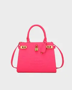 Empress Mini Tote Bag in Neon Pink