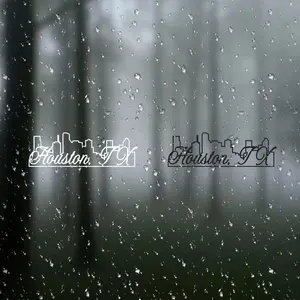 Houston Texas Skyline Sticker H-Town City Decal, Durable Vinyl Material, Perfect for Cars, Doors, Windows, Laptops, Furniture, and More