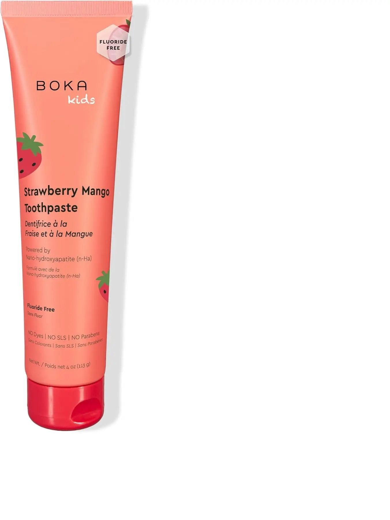 Boka Fluoride Free Toothpaste Nano Hydroxyapatite Toothpaste - Strawberry Mango Flavor, 4 oz 1Pk