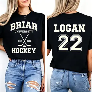 22 BRIAR HOCKEY T- Shirt - Off Campus Hockey Shirt Unisex Heavy Cotton Tee - Booktok