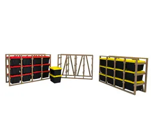 Mini Desktop Tote Rack - Holds 12 Small Totes (Does Not Include Totes) NOT COMPATIBLE WITH LOWES TOTES