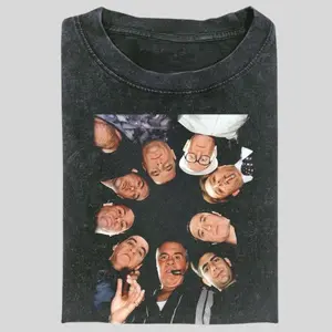 Sopranos Cast T-Shirt, Vintage Mafia Crew Graphic Tee, Retro TV Show Fan Shirt