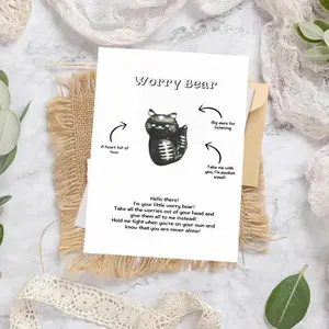 1-100pcs Resin Back Cat Funny DIY Encouragement Cards Kit, Positive Messages for Father's Day or Special Events, Unique Gift Idea