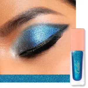 Oulac Blue Liquid Glitter Eyeshadow Blue Eyeshadow - Blue Liquid Eyeliner Glitter Eye Makeup, Pigmented Lightweight Moisturizing Formula Easy to Remove. Vegan & Cruelty-Free (L10)
