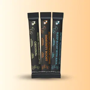 Health Boost 3 Stick Sampler of Instant Mushroom Coffee with Collagen – Try Original, Immunity, and Sleep with Kava in One Convenient Pack