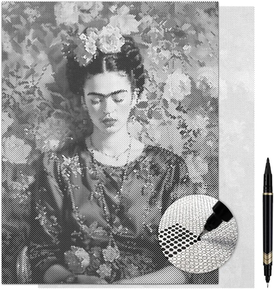 Frida-Inspired in Bloom Dot Painting Kit for Adults — 13×17 Canvas with Dual-Tip Marker