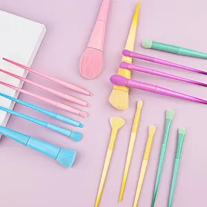 17-Piece Macaron Makeup Brush Set, Professional High-End Cosmetics Brushes, Ideal for Travel, Perfect Holiday Gift