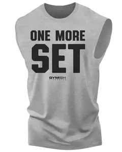 018. One More Set Funny Workout Muscle Tank Top for Men