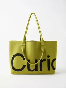 Curious Designer Large Tote Bag, Single Shoulder Handbag, Student Office Work Shopping Practical Bag, 1 Piece Pack