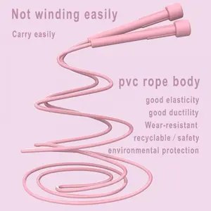 PVC Speed Skipping Rope, Indoor Activity Rope for Adults & Teens, 2 Pcs Random Colors