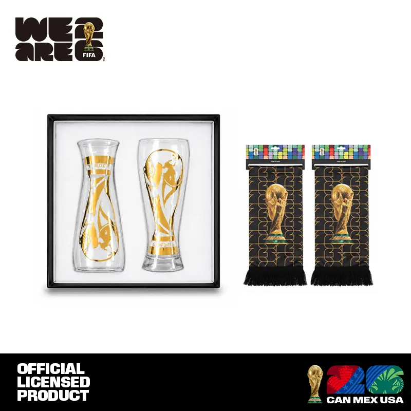 Official FIFA World Cup 26 Beer Glass Set-11oz Craft Beer Glasses for Pilsner IPA & More Glassware Set Classic summerwins America250 Independenceday