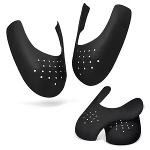 Crease Protectors Suitable for Most Sneakers, 2 Pairs Crease Protectors for Jordan 1, Air Force 1, and Dunk Low; Men's 7.5-12/ Women's 5-8.5 (Men's US Size 7.5-12, Black+White)