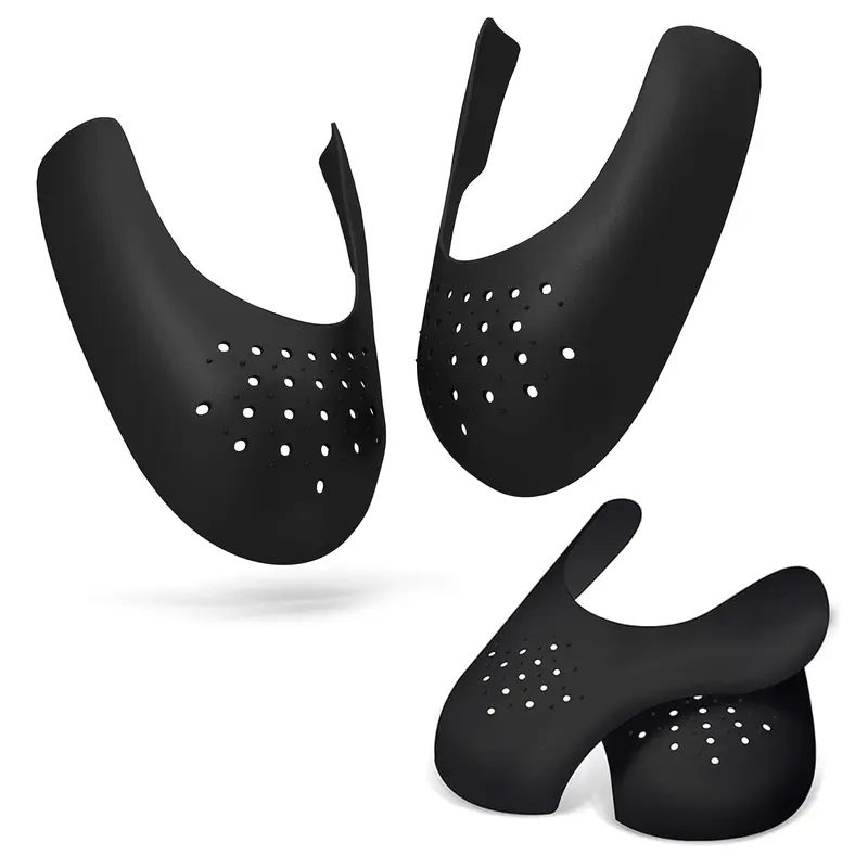 Crease Protectors Suitable for Most Sneakers, 2 Pairs Crease Protectors for Jordan 1, Air Force 1, and Dunk Low; Men's 7.5-12/ Women's 5-8.5 (Men's US Size 7.5-12, Black+White)