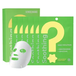 Soothing Daily Solution Niacinamide Salicylic Acid Facial Mask Sheet (6-Pack) Skin Repair