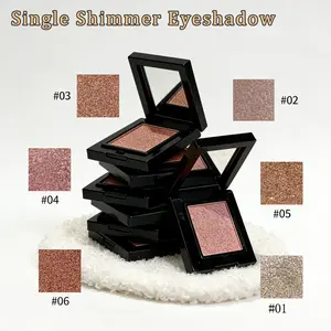 Single Color Pearl Fine Glitter Eyeshadow, High Gloss Daily Highlighter Dual Use, Soft Wet Smooth Long Lasting Waterproof Sweatproof, Single Shimmer Eyeshadow