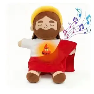 Breathing Jesus Otter Figurine, Soft Plush Sleep Companion, Bedroom Decor, Ages 14+, Vacuum Packed, Requires Aaa Batteries