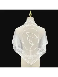 Mother of God triangular scarf embroidered headscarf women's ethnic style thin scarf square scarf silk scarf fashionable commuting