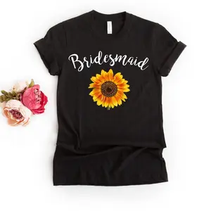 Bridesmaid Sunflower Shirt, Soon To Be Mrs Shirt, Wife Shirt,  Sunflower TShirt, Gift For Her, Bridesmaid Proposal, engagement shirt