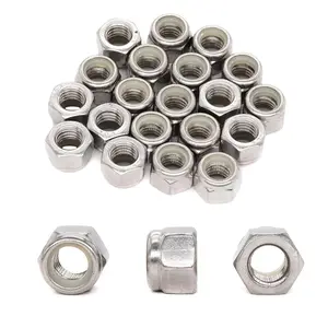 20 count 5/16-18 Nylon Inserted Self Locking Nuts - Stainless Steel  Tone, 5/16" Nylock Nuts for Furniture, Tools, Handle