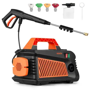 VEVOR Electric Pressure Washer, Summervibes, 2000 Max PSI 1.59 Max GPM, Portable Power Washer with 4 Nozzles, Metal Extension Wand, Built-in Carry Handle, Compact & Flexible for Cars,Driveways,Patios,Fences,Home