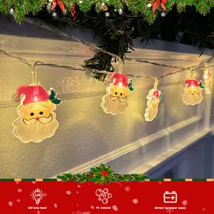 Cute santa  Christmas light 10lights for 2M(Jagdlied)Candy Christmas decor/Christmas party/Christmas light