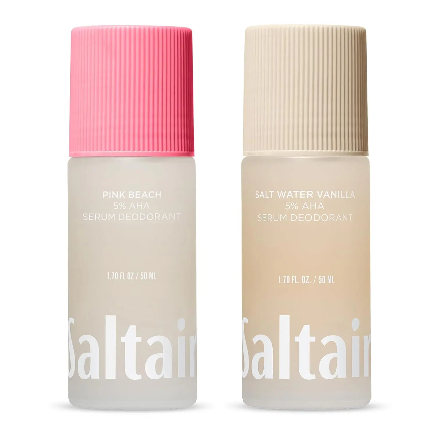 Saltair Serum Deodorant Variety Pack | 5% AHA | Coconut Vanilla, 2 Pack | Skin-care acid blend for even application, fresh-feeling underarms, and simple everyday use
