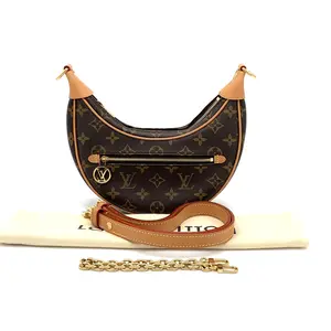 Pre-owned Louis Vuitton Canvas Coated Handbag Loop Monogram Brown #4125
