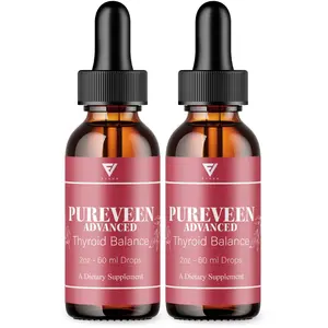 (2 Pack) Pureveen Thyroid Balance Drops, Pure Veen Advanced Formula (4oz)