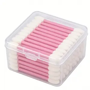 Disposable Eyeshadow Brush Set with Storage Box, Pearl Handle, Soft Fiber Brushes for Eyeshadow, Liner, Highlighter, Portable Makeup Tool
