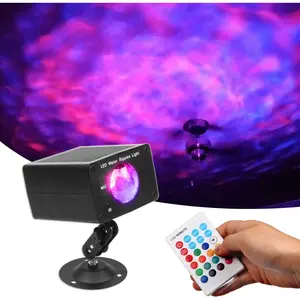 16 Color Water Ripple Lights, Sound Activated Flash Water Wave Lights Party Lighting LED Water Effect Projector Holiday Light with Remote for Disco Christmas Halloween Wedding  Room