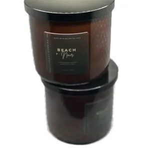 Beach Noir Candle with Essential Oils for Relaxation and Aromatherapy
