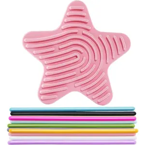 Sensory Activity Board, Sensory Toys for Kids with Autism,ADHD Toys for Calming,Silicone Adult Fidgets for Anxiety and Stress \u2013 Includes Portable Travel Bag & 11 Strings (Pink)