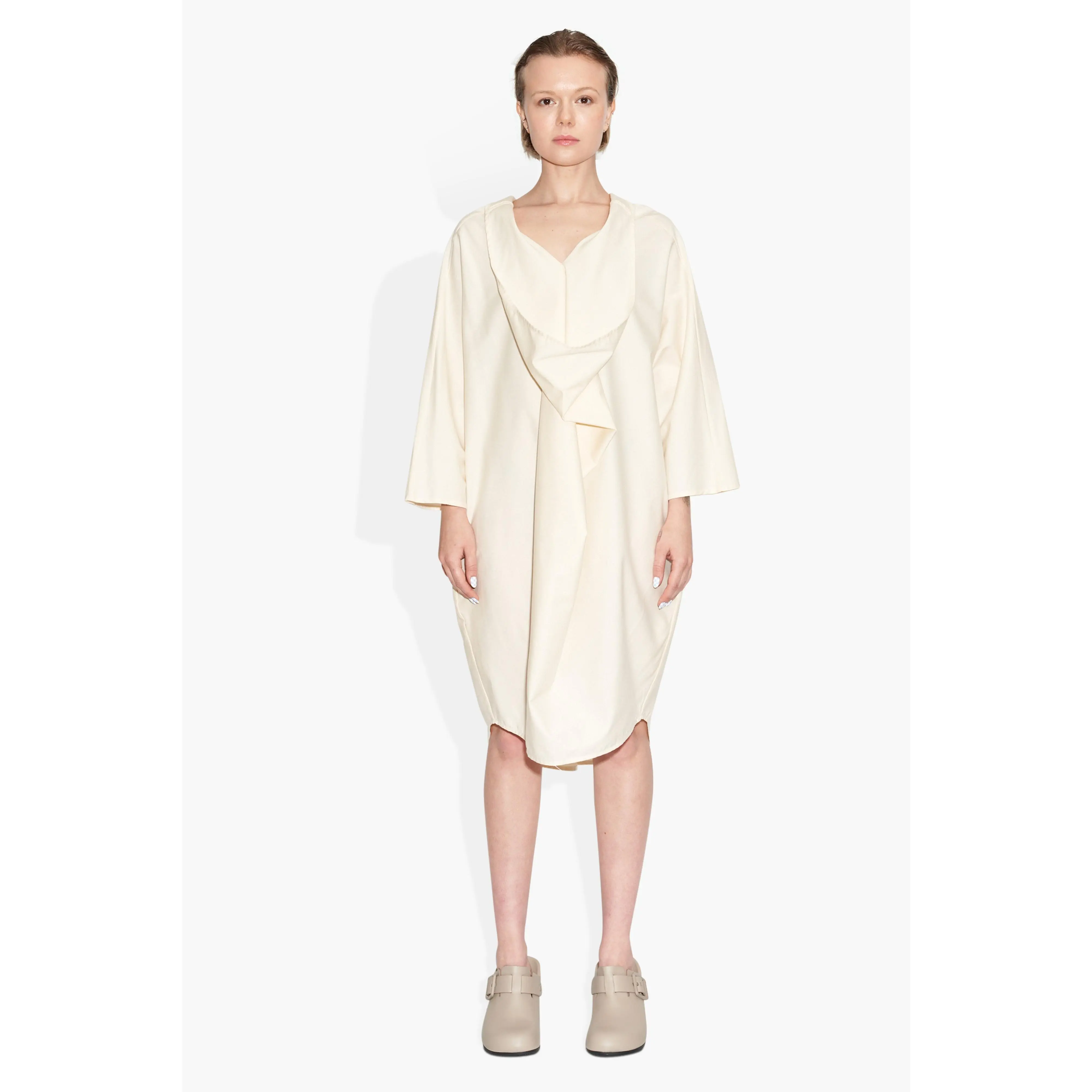 Poncho Dress Cream