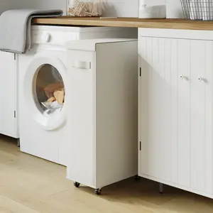 Foldable Fabric Laundry Basket with Lid and Wheels, Slim Gap Storage Bin, Multifunctional Portable Trash Can for Bathroom, Laundry Room, Dormitory, Wheeled Laundry Basket