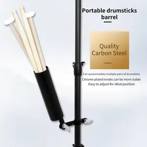 In-199 Heavy Drum Stick Bucket with Steel Stand, Reliable Storage Solution, Suitable for Professional Drummers and Live Performances