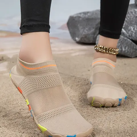 Unisex Breathable Wide Toe Water Shoes for Outdoor Sport, Non-Slip Minimalist Design Beach Aqua Shoes, Sporty Water Shoes