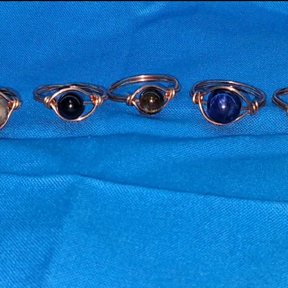 Natural Crystal Rings for Women, Handcrafted Wire Wrapped Design, Nature Inspired for Everyday Wear, Sizes 3-13, Wire Wrapped Jewelry, Female, Elevate Your Style