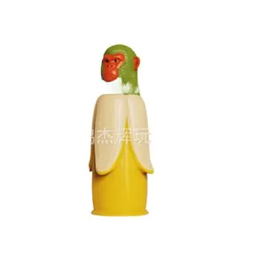 New Banana Monkey Figurine Shark Ornament for Kids, Stress Relief Toy